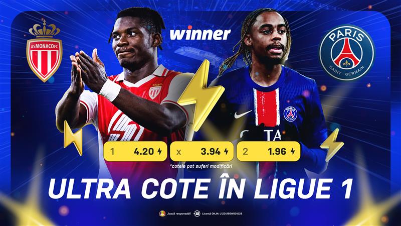 ADVERTORIAL | Monaco – PSG, ultimul meci al anului în Ligue 1