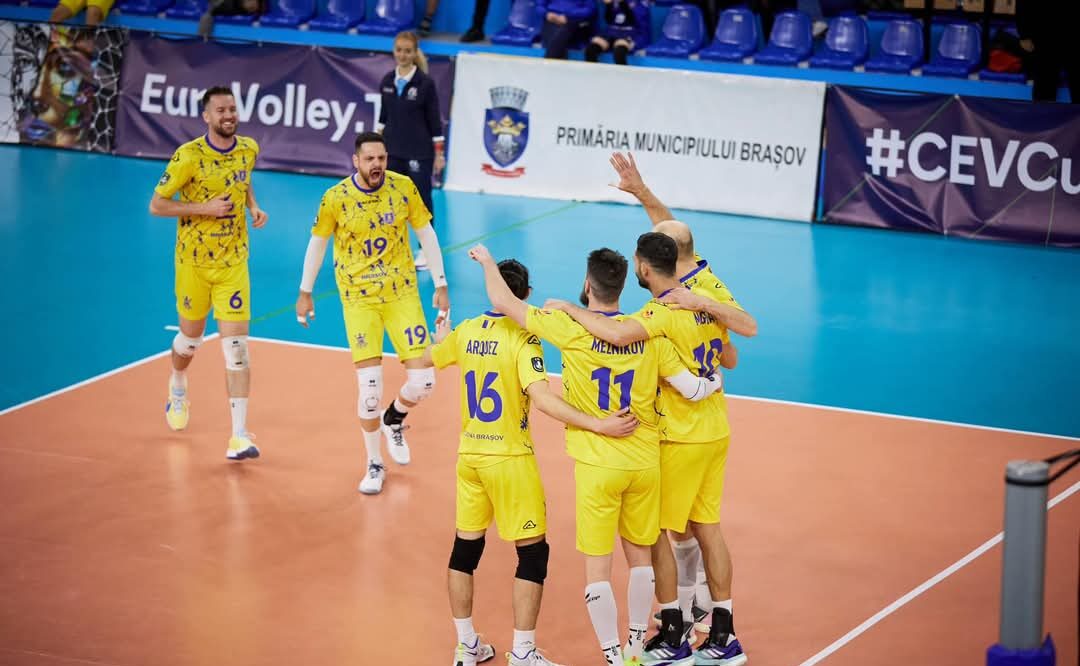 Recital și în Estonia: Corona Brașov a trecut de obstacolul Selver Taltech Tallin în CEV Cup! Brașovenii vor da peste un gigant al voleiului în play-off