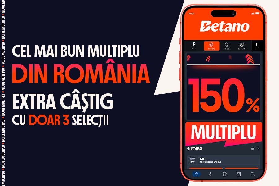 ADVERTORIAL | Betano lansează Cel Mai Bun Bonus Multiplu de pe piața de pariuri din România!