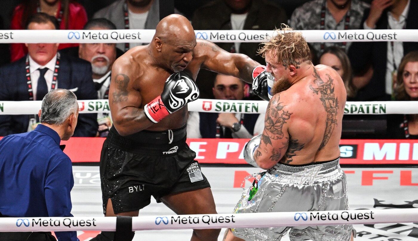Mike Tyson, întâlnire de gradul zero cu Jake Paul. Au dat nas în nas la petrecerea lui Donald Trump