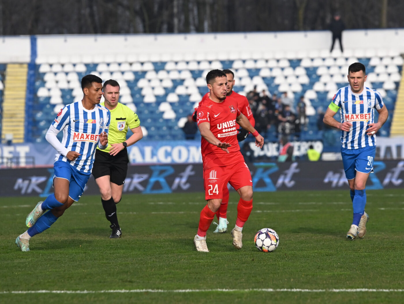 Poli Iași – FC Hermannstadt 0-2, în etapa a 23-a din Superliga. Sibienii se impun în Copou după golurile lui Ianis Stoica și Tiago Goncalves
