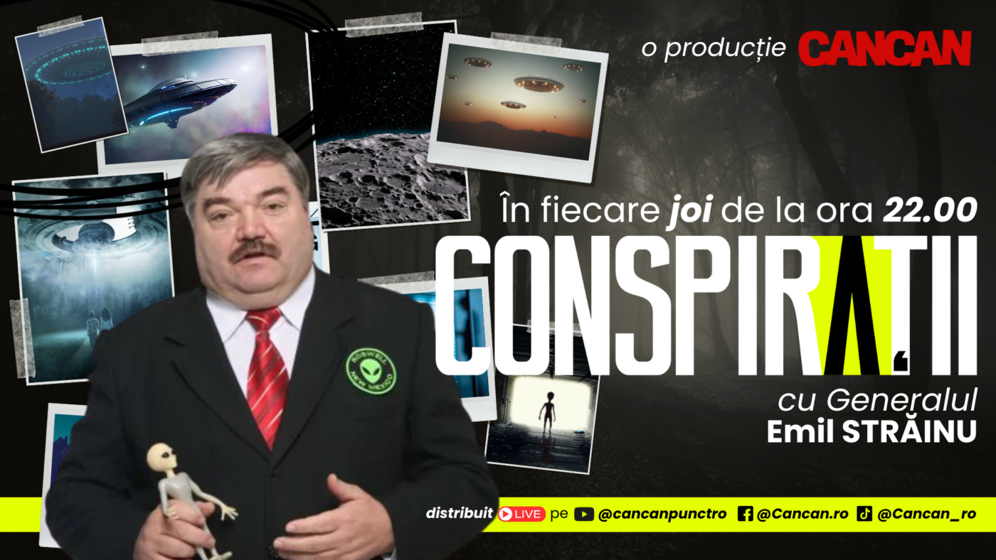 Ești pregătit să afli adevăruri care îți vor schimba perspectiva asupra lumii? „Conspirații cu Generalul Emil Străinu” este noua emisiune care te va ține cu sufletul la gură în fiecare joi, de la ora 22:00, LIVE pe canalul de YouTube CANCAN.ro