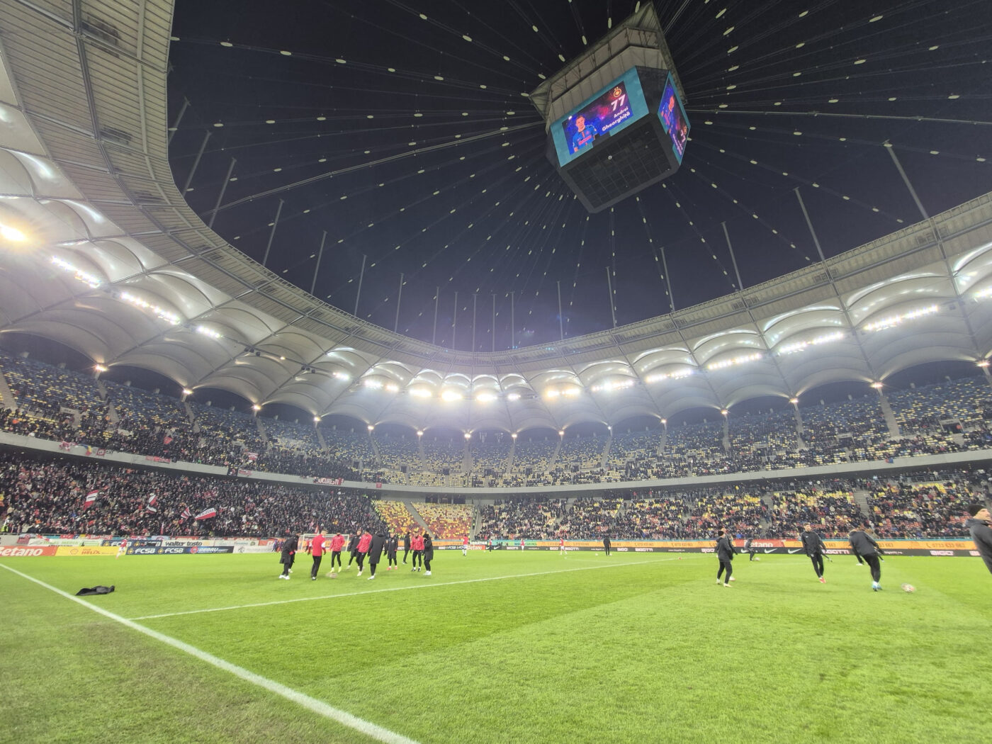 Cum arată gazonul de pe Arena Națională la derby-ul FCSB – Dinamo, la temperatură de sub -12 grade Celsius şi la doar 3 zile după meciul cu PAOK