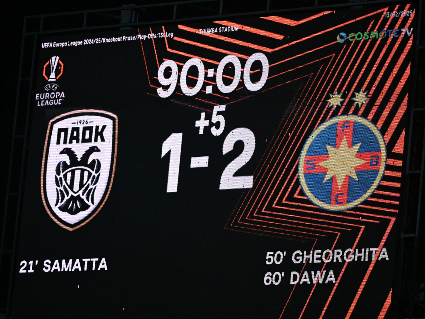 Nemții au urmărit meciul PAOK – FCSB 1-2 și au dat verdictul! Campioana României, așteptată să înfrunte locul 3 din Bundesliga în optimile Europa League