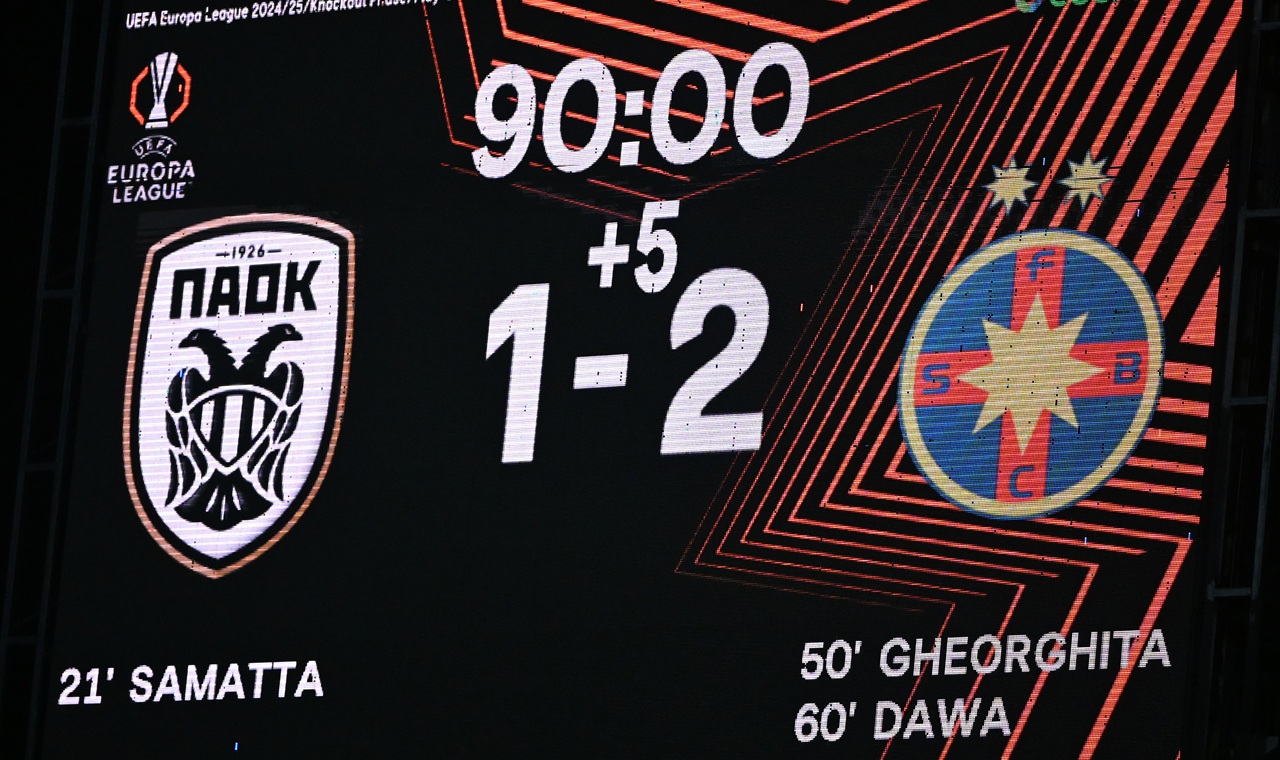 Predicția britanicilor pentru FCSB – PAOK: au dat scorul exact și știu deja cine se califică!