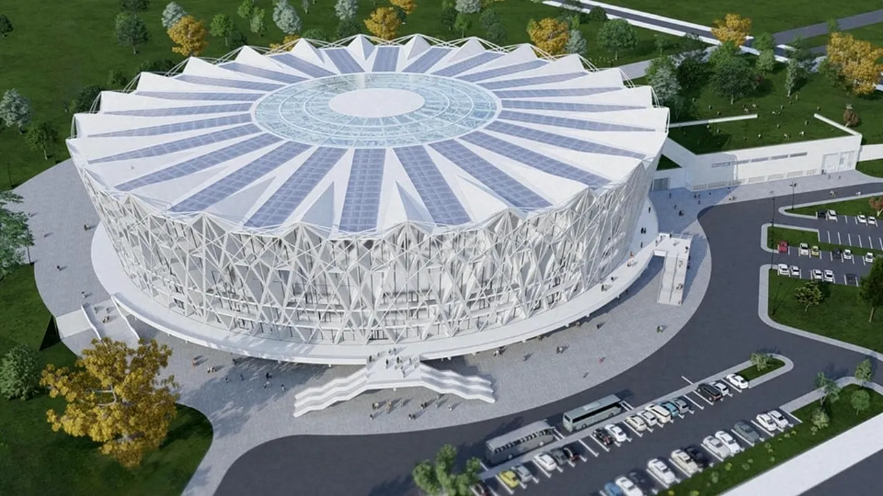 Sală Polivalentă de 100.000.000 de euro într-un oraş istoric al României. „Nava spațială” va fi construită pe o suprafață de 13.000 de metri pătrați