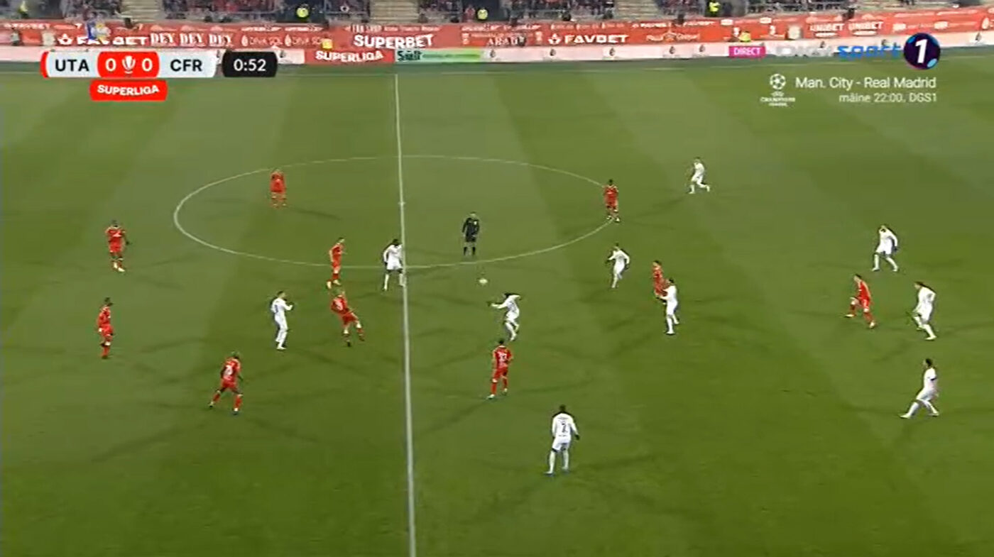 UTA – CFR Cluj 0-0, Live Video Online, în etapa 26 din Superliga. Gorcea scoate de sub transversală mingea trimisă de Bolgado