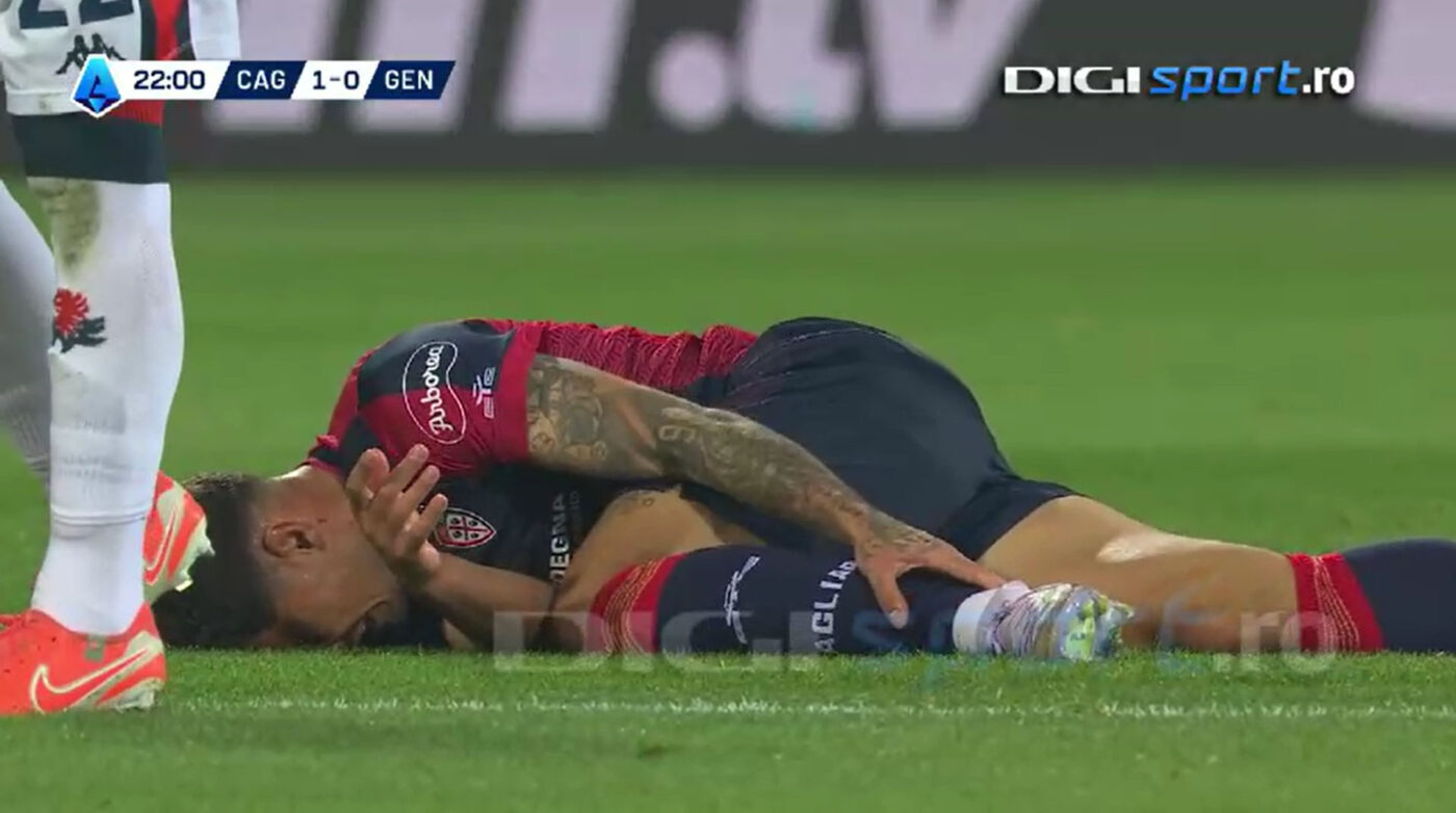 Alertă pentru Mircea Lucescu și România! Florinel Coman s-a accidentat și a fost schimbat după numai 31 de minute în Cagliari – Genoa: s-a prăbușit pe gazon și a început să urle de durere