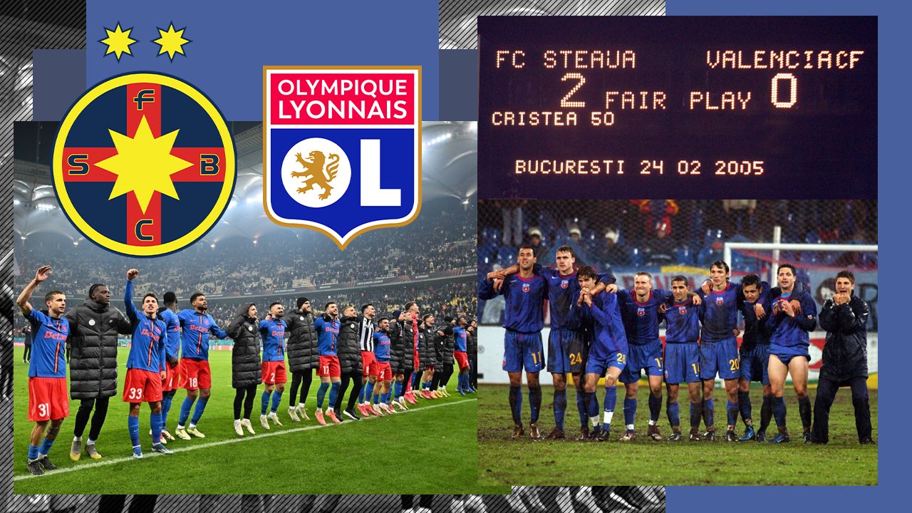 Cele 7 coincidențe uluitoare între FCSB – Lyon și Steaua – Valencia de acum 20 de ani: de la starea Papei, prin căpitan, atacantul central și până la Mihai Stoica!