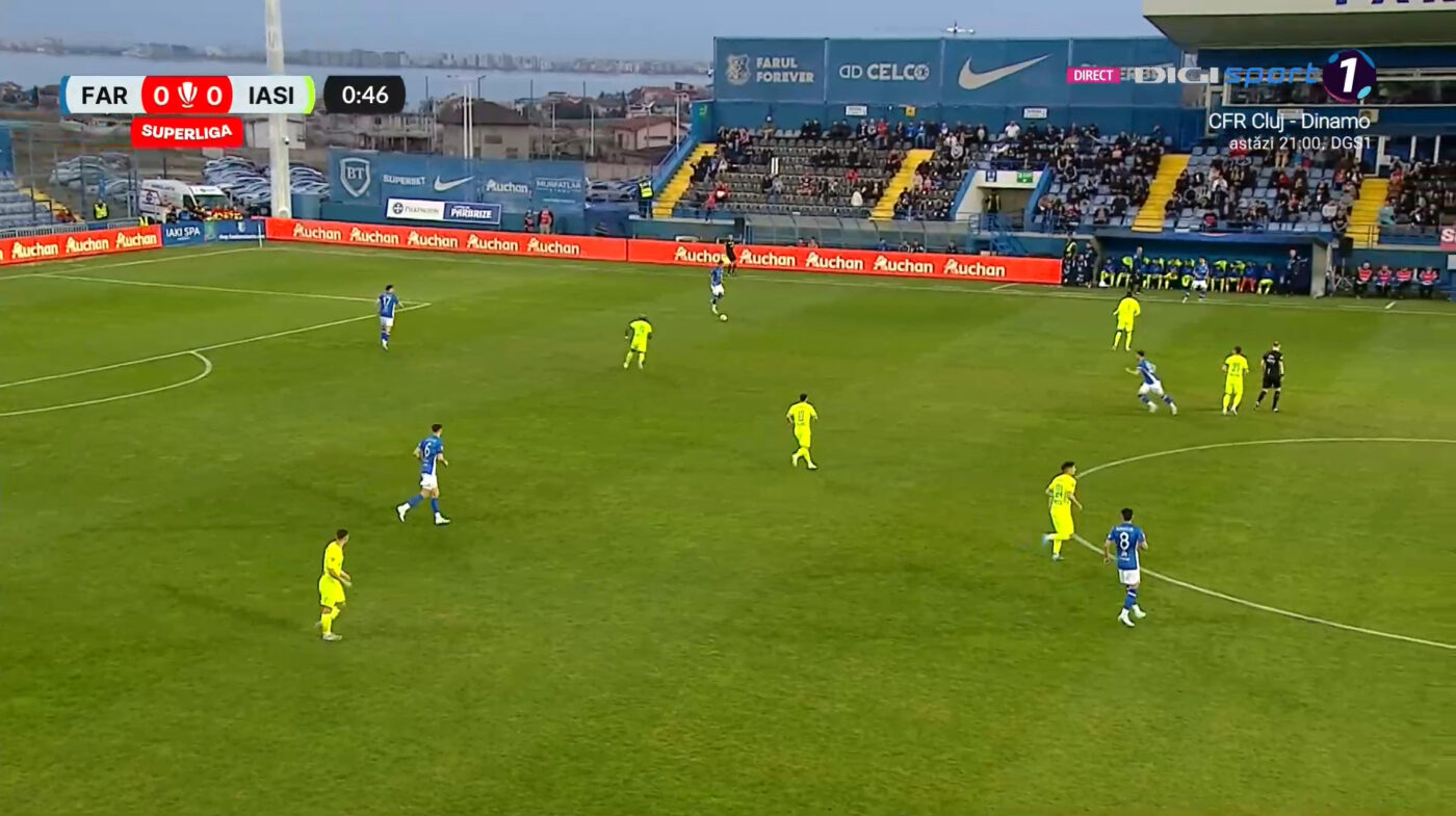 Farul Constanța – Poli Iași 0-0, Live Video Online în etapa 1 din play-out-ul Superligii. Dican are o mare ocazie, de la marginea careului mic