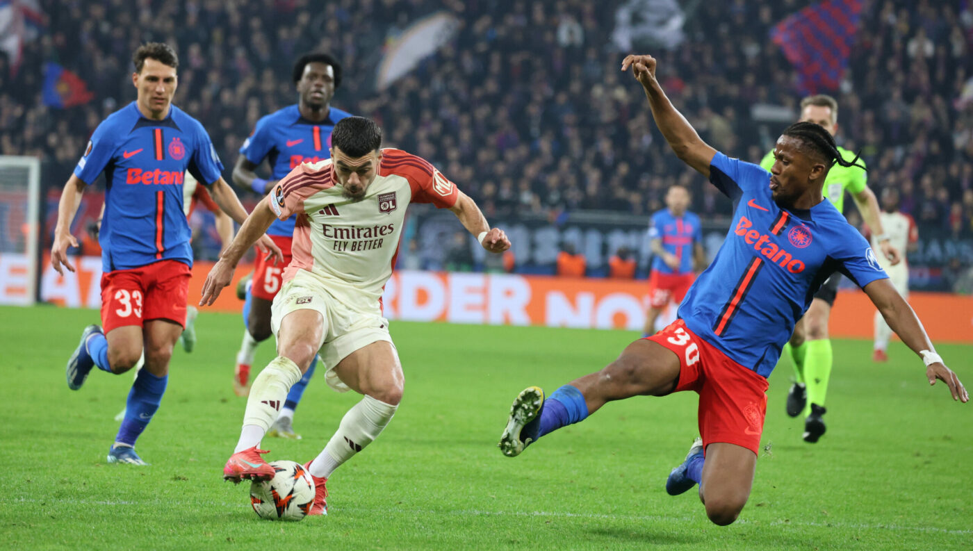 Olympique Lyon – FCSB Live Video Online, de la ora 22:00, în manșa retur a optimilor pentru Europa League. Echipele de start. Campioana României are doar 5 jucători de câmp pe foaia de joc