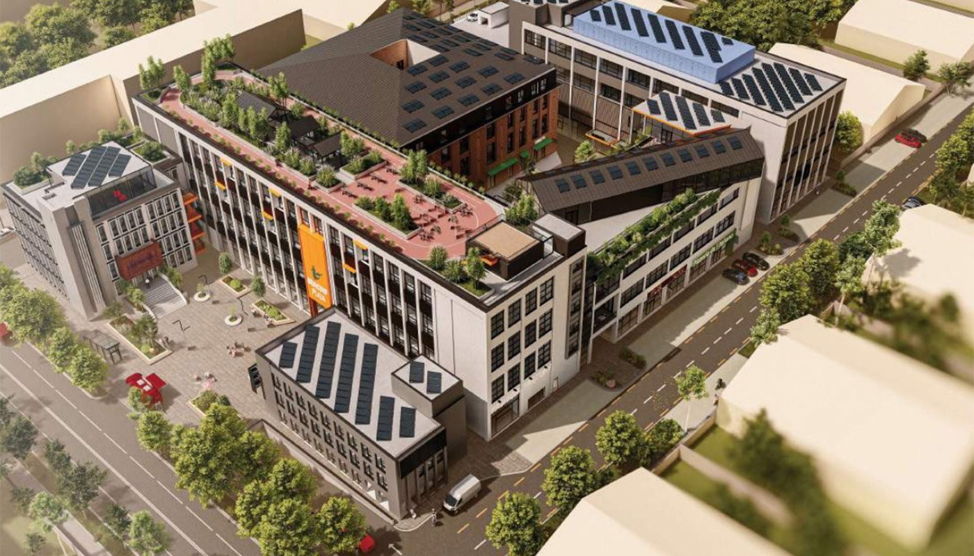 Pistă de alergare semi-olimpică în proiectul Braiconf Plaza, de reconversie urbană a fostei fabrici din Brăila