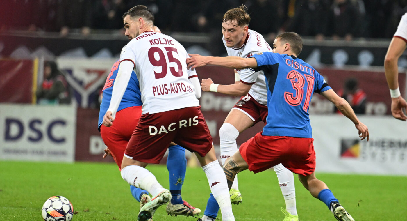 Rapid București – FCSB 0-0, în etapa 29 din Superliga. Campioana urcă pe primul loc, deși a jucat 55 de minute în inferioritate