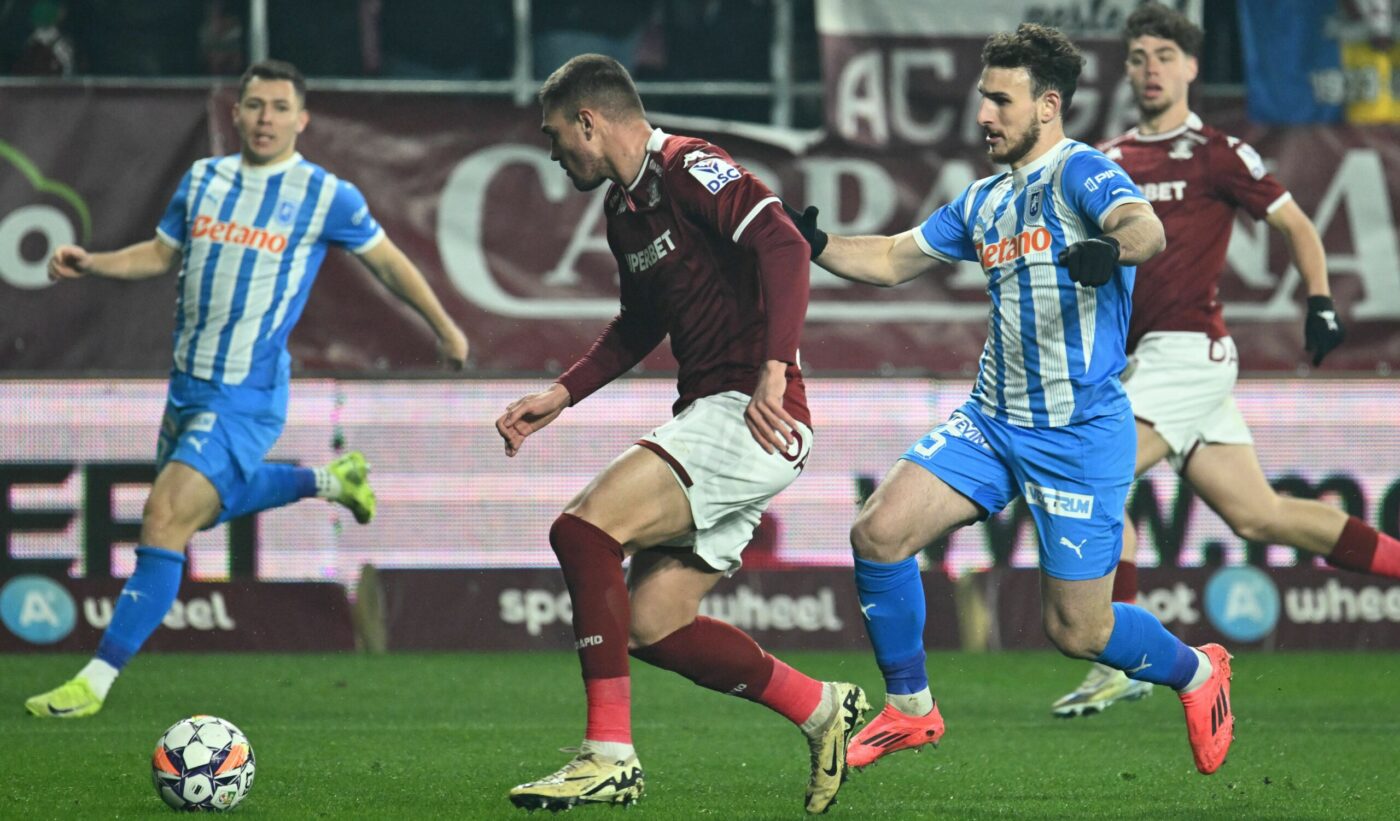 Rapid – Universitatea Craiova 0-1 Live Video Online în etapa a 2-a din play-off-ul Superligii. Mekvabishvili deschide scorul. Două ocazii mari pentru giuleșteni