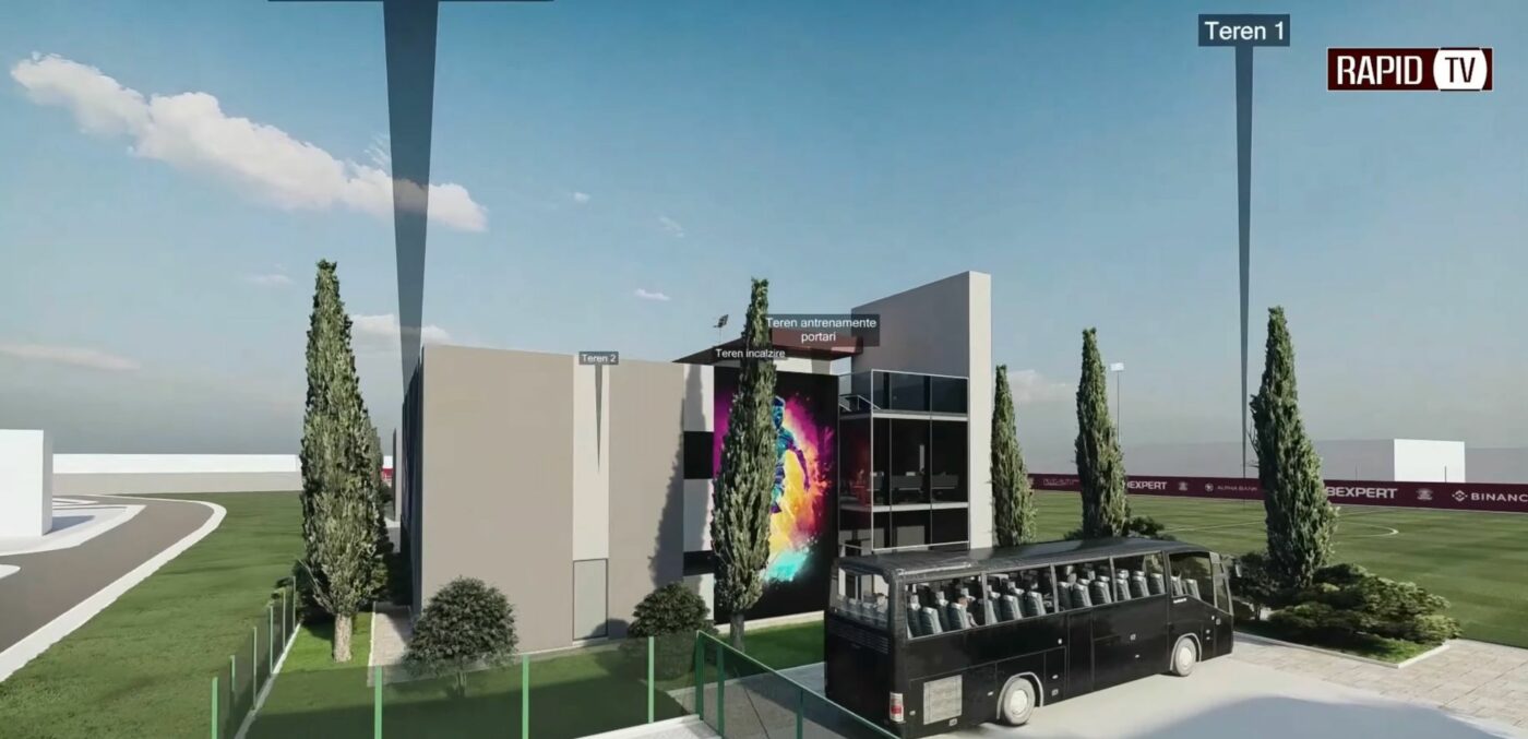 Primele imagini cu baza în care Dan Şucu a investit 6.000.000 de euro sunt spectaculoase. Terenuri de pregătire, hotel şi facilități de 5 stele la Centrul de Antrenament Rapid – Mobexpert