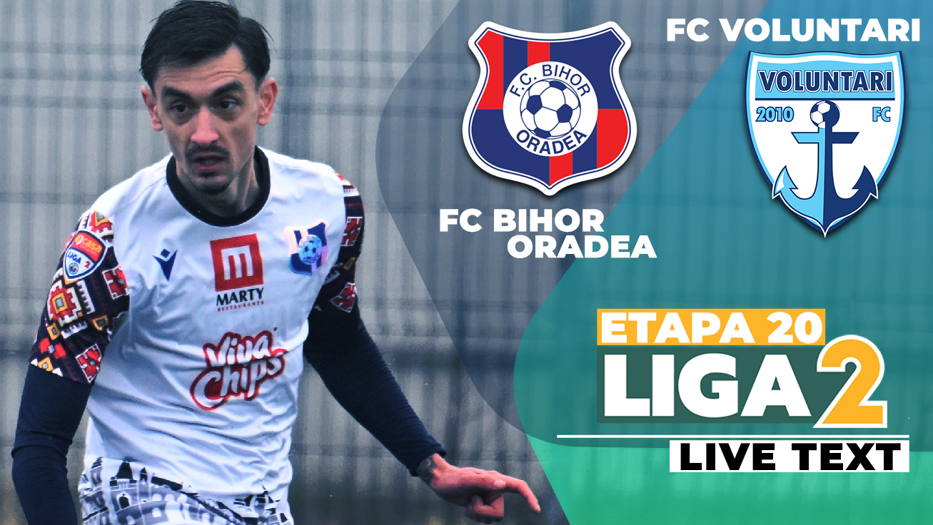 FC Voluntari reînvie spectaculos după pauză și câștigă în fața unui FC Bihor anesteziat! Două goluri spectaculoase reușite în două minute au întors soarta meciului