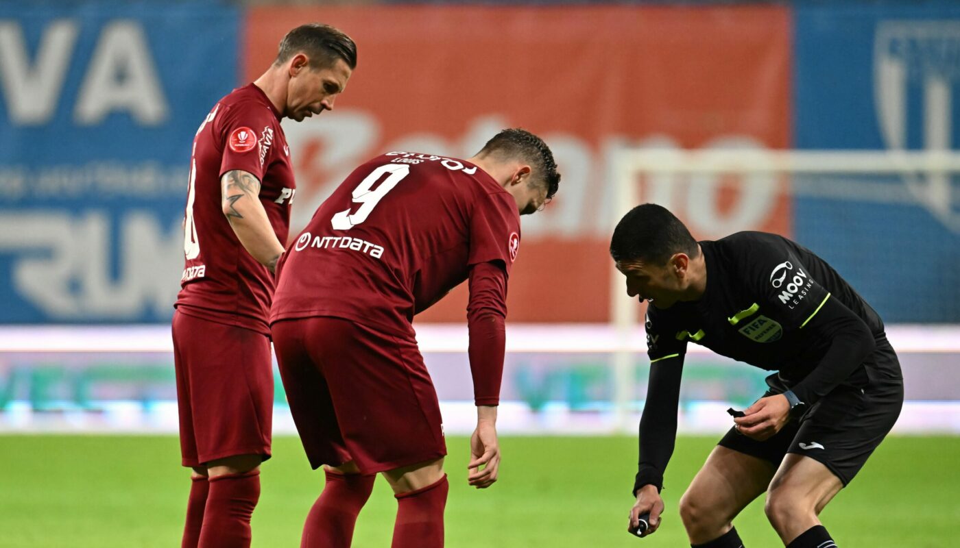 CFR Cluj – Universitatea Craiova, derby arbitrat pentru a treia oară în acest sezon de Marcel Bîrsan. Dan Petrescu: „Nu știu de ce este el mereu”