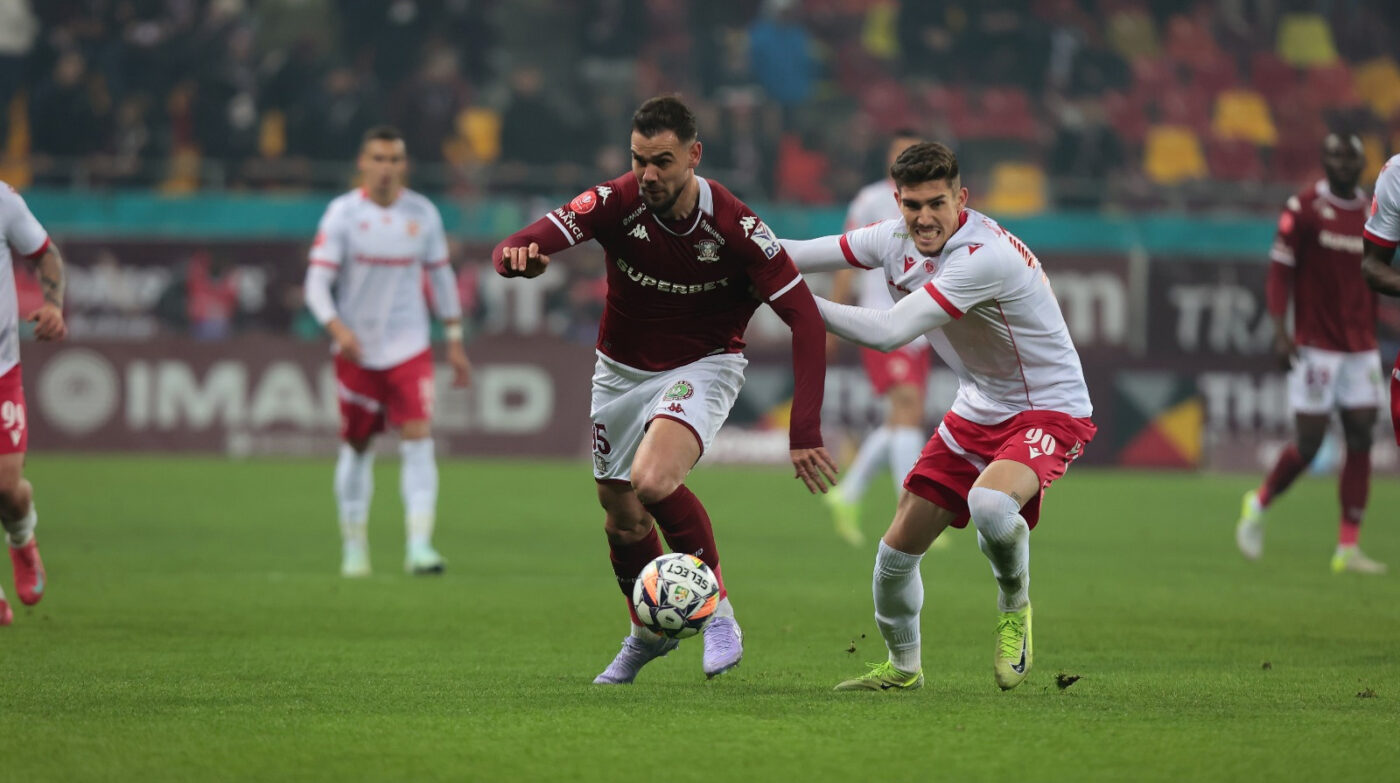Rapid București – Dinamo București 1-0, în etapa 3 din play-off-ul Superligii. Cele două echipe fac schimb de locuri în partea de jos a clasamentului
