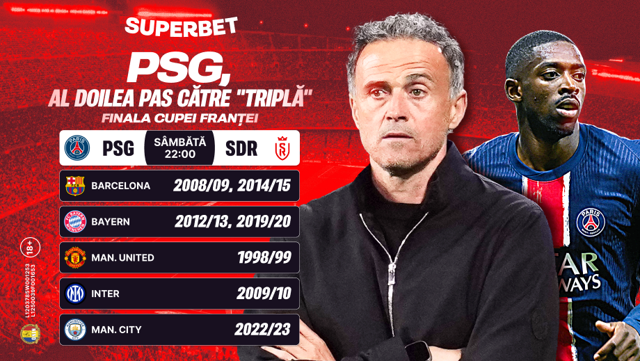 PSG în căutarea „triplei” istorice! Capitolul 2: finala Cupei Franței. Cum arată cotele. ADVERTORIAL