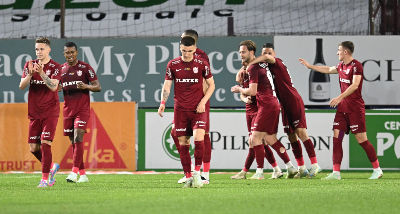 CFR Cluj – U Cluj 1-0, în etapa 7 din play-off-ul Superligii. Echipa lui Dan Petrescu rămâne cu șanse matematice în cursa pentru titlu