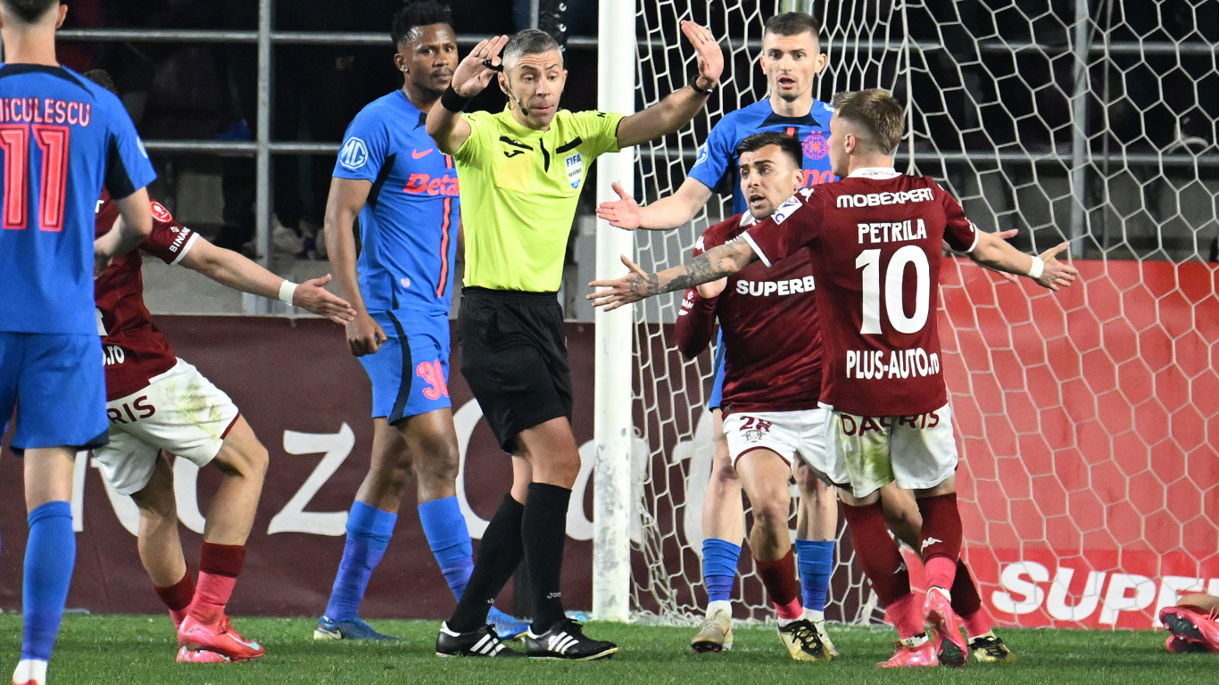 Radu Petrescu, delegat din nou după Rapid – FCSB 1-2, deși se credea că a fost suspendat pentru restul sezonului. Va conduce meciul care decide cine retrogradează din Liga 2