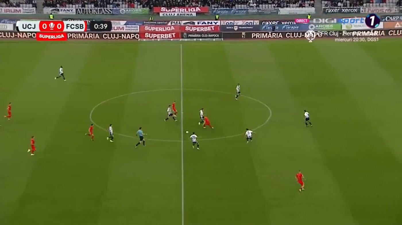 U Cluj – FCSB 0-0, Live Video Online, în etapa 8 a play-off-ului din Superliga. Presiunea gazdelor crește pe măsură ce trece timpul