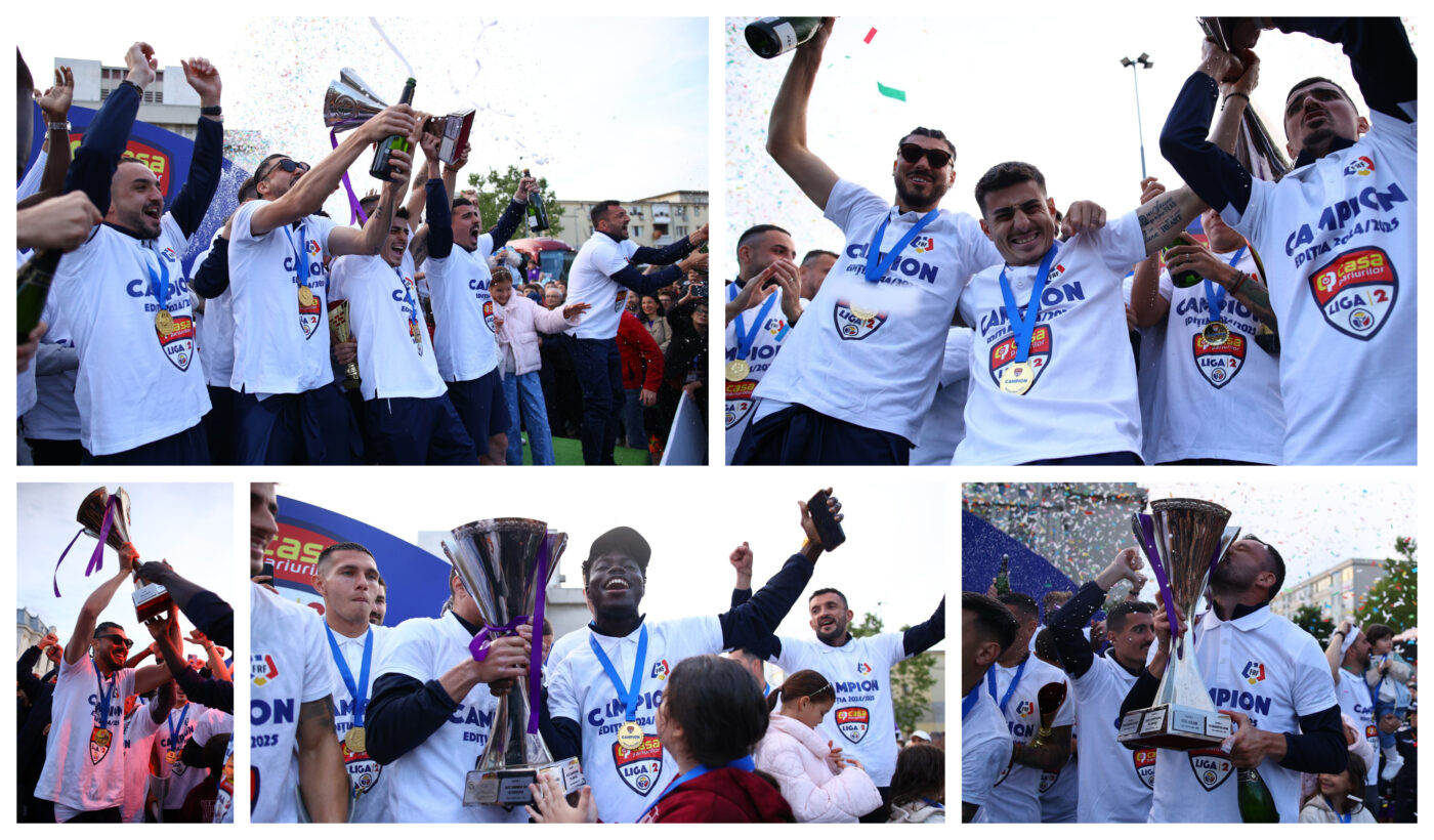 Campionii FC Argeș, a opta campioană în Liga 2 care ridică trofeul competiției. A ”suflat” locul 1 Stelei și Csikszeredei chiar înainte de linia de finiș!
