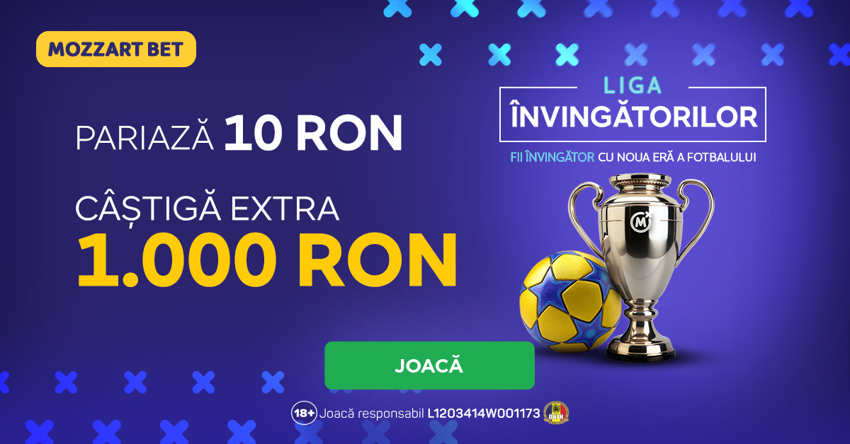 ADVERTORIAL. Liga Învingătorilor la Mozzart Bet: Șansa Ta la Premii în Valoare de 150.000 RON!