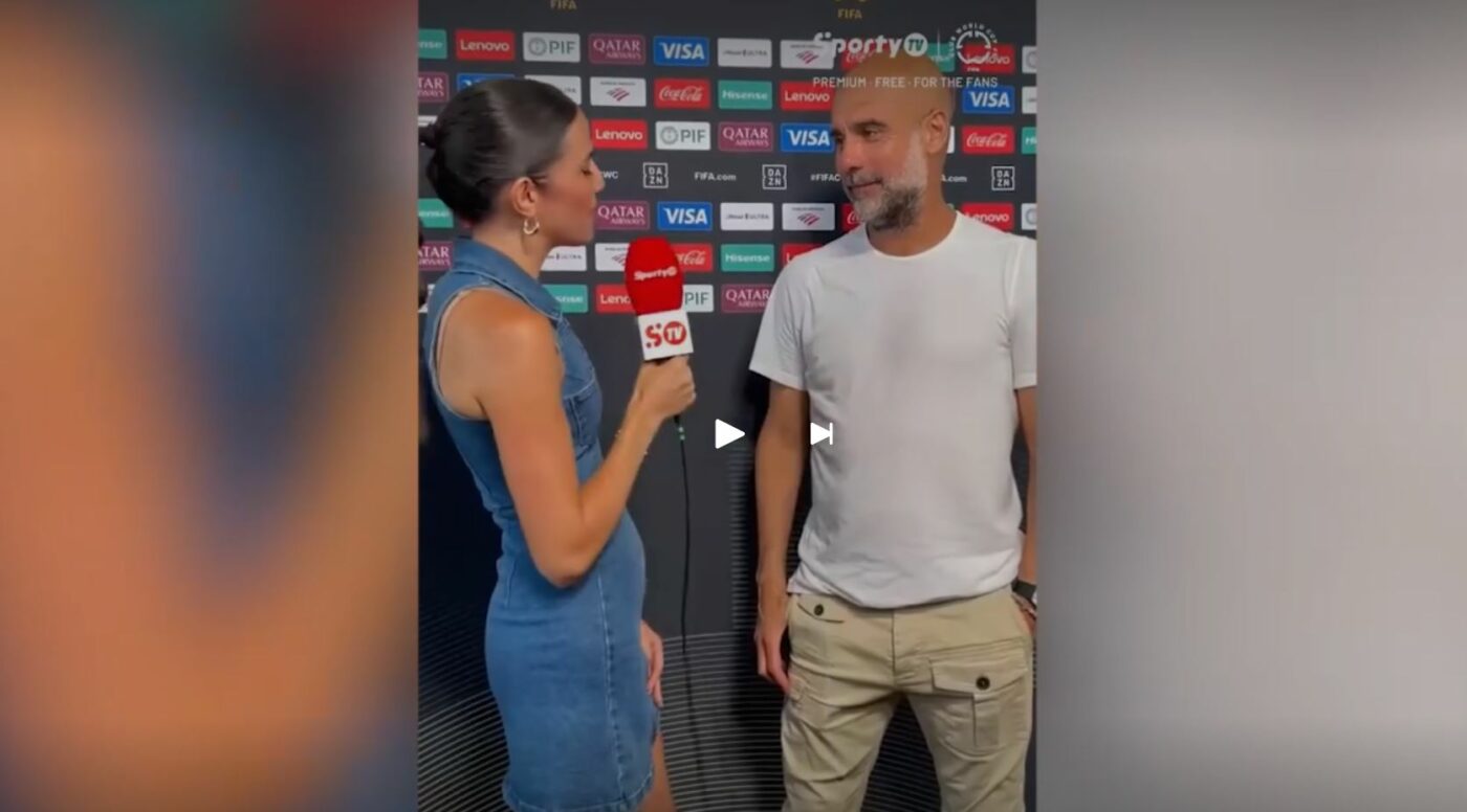 Gestul controversat al unei jurnaliste TV, după interviul cu Pep Guardiola de la Campionatul Mondial al Cluburilor. Totul a fost filmat: „Lipsă de profesionalism”