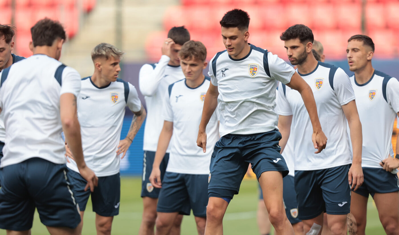 Imagini de la antrenamentul oficial pe care România U21 l-a efectuat înainte de meciul cu Italia U21