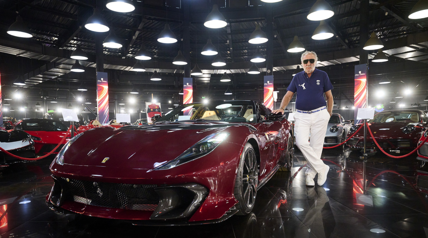 Ion Țiriac se plimbă „like a big boss” prin București. Miliardarul a scos Ferrari-ul de peste 2.000.000 de euro din garaj