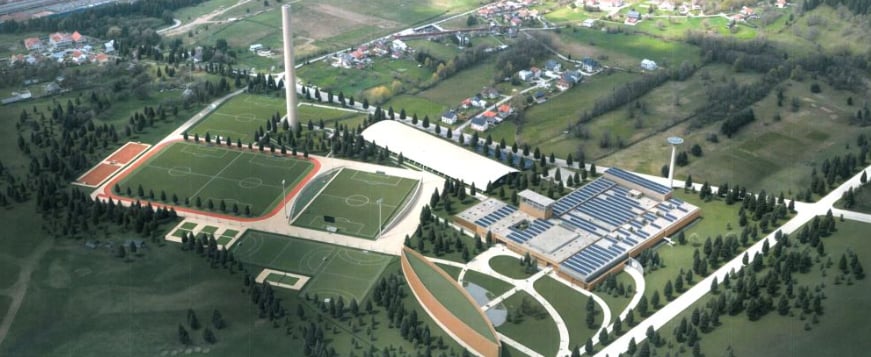 Baza sportivă de 60.000.000 de euro, ca-n Vest, de pe locul fostei fabrici de fibre din Câmpulung a primit acceptul Agenției de Mediu. Coșul de fum și castelul de apă, parte din proiectul gigant