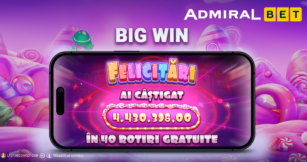 (P) Câștig record pe AdmiralBet, de peste 4,4 milioane lei