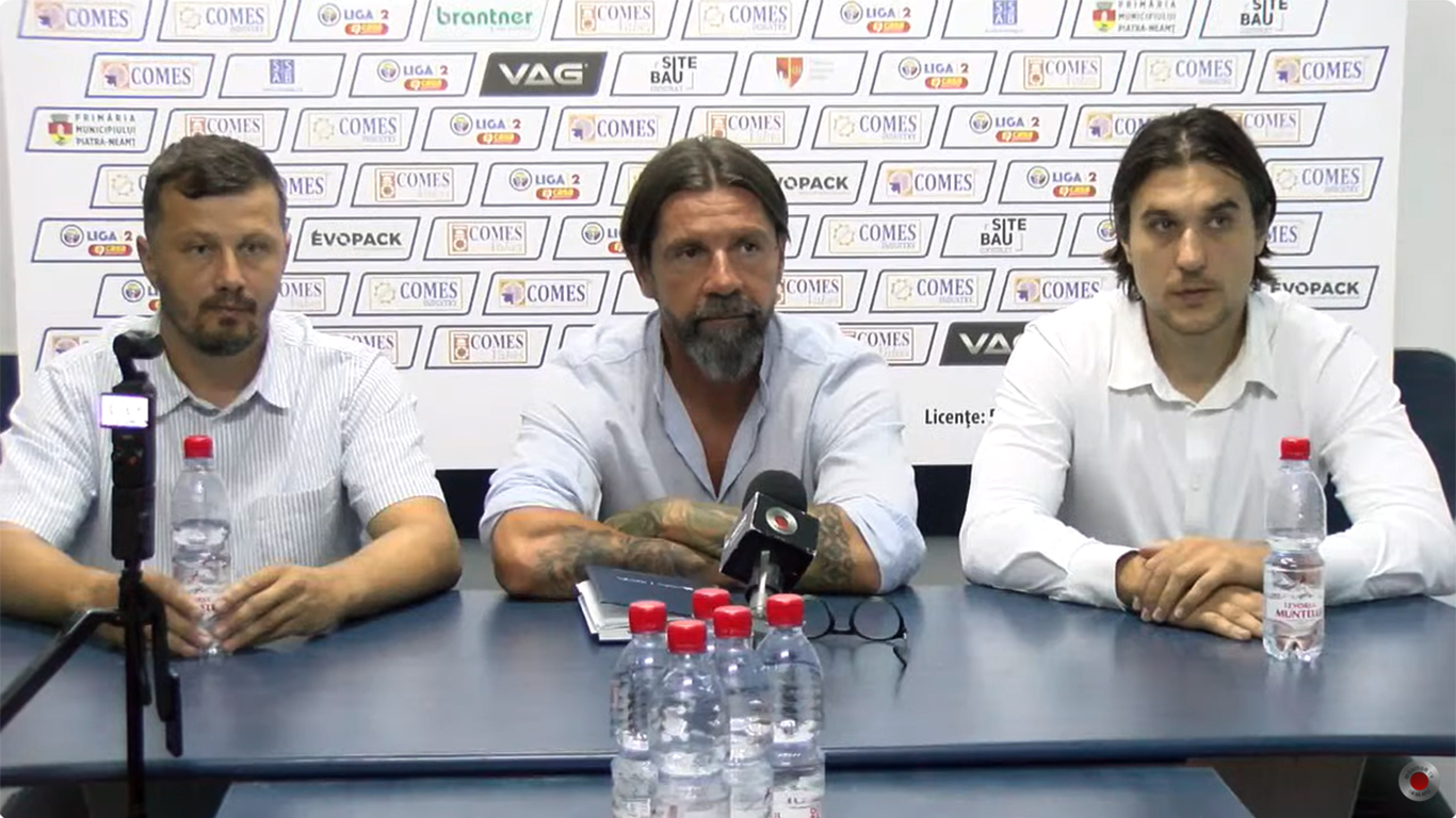 Ceahlăul și-a prezentat noua conducere executivă. Președintele l-a confirmat în funcție pe antrenorul italian și a anunțat doi potențiali investitori puternici la club