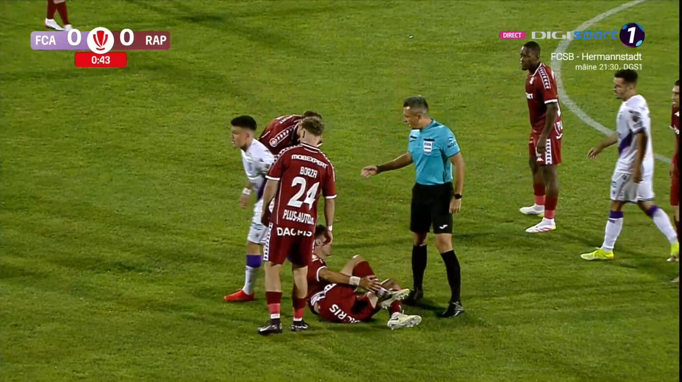 FC Argeș – Rapid București 0-2, Live Text Online, în etapa 1 din turul Superligii. Gazdele lovesc bara după un corner de pe dreapta