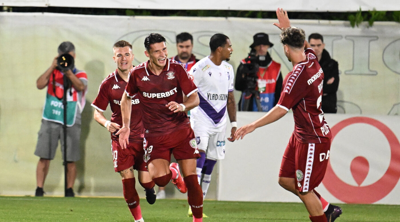 FC Argeș – Rapid București 0-2, în etapa 1 din turul Superligii. Debut cu dreptul pentru Gâlcă pe banca echipei din Giulești