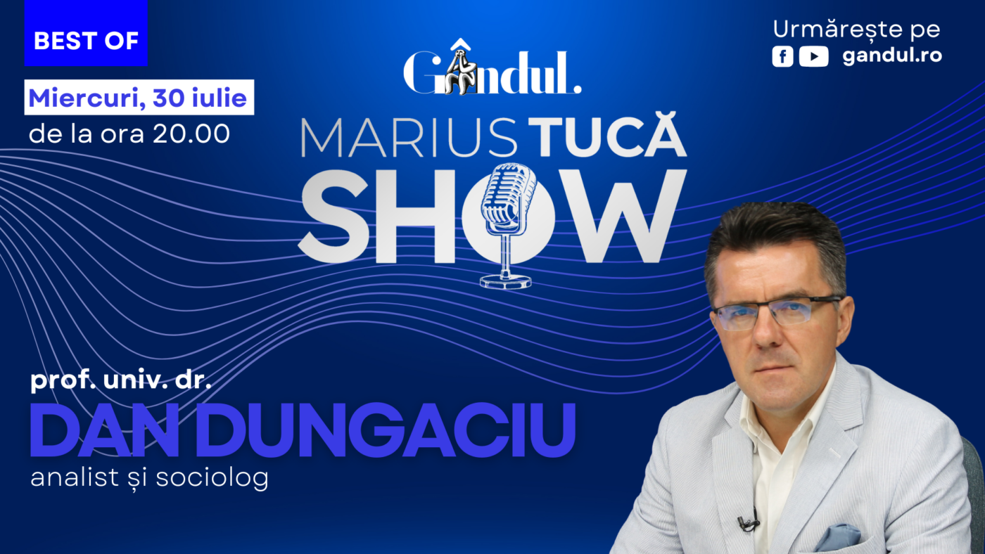 Gândul prezintă Best of Marius Tucă Show – miercuri, 30 iulie, de la ora 20.00