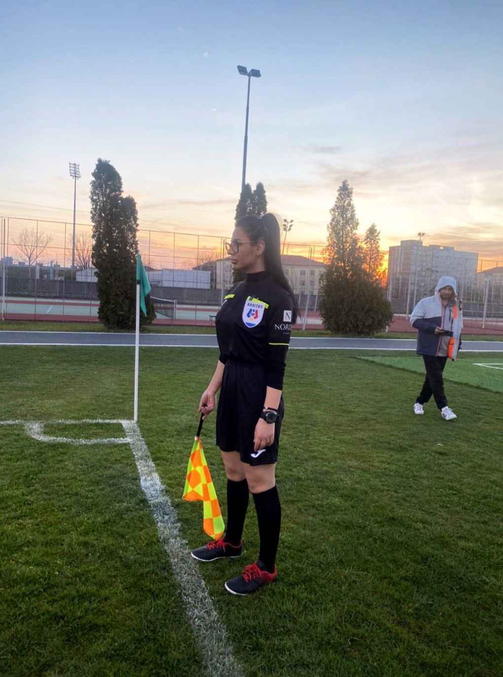 Cristina Buzărnescu a fost arbitru de tușă la nivel de copii și juniori