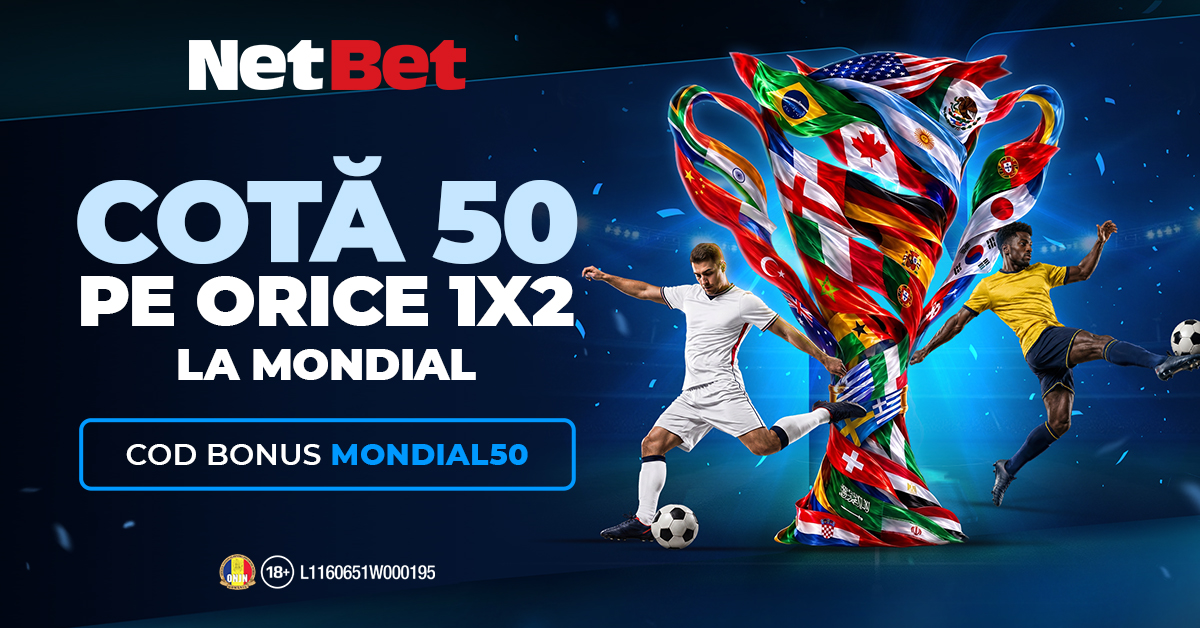 ADVERTORIAL. Cota 50 la orice pariu 1X2 pe Mondial