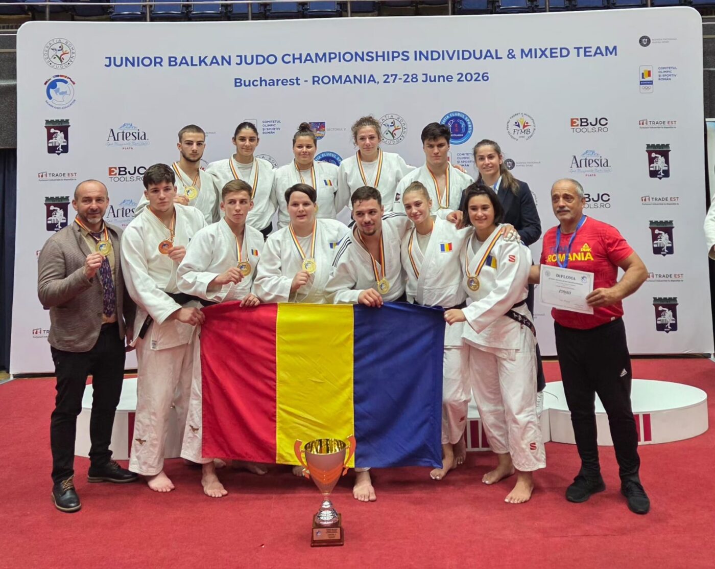 România, locul 1 cu 16 medalii la Campionatul Balcanic de Judo U21 de la București! Cine sunt premianții