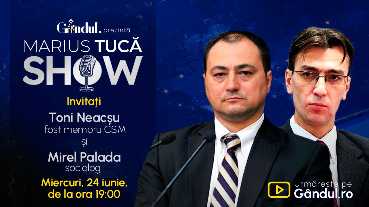 Marius Tucă Show: Invitați și program la Gândul Live