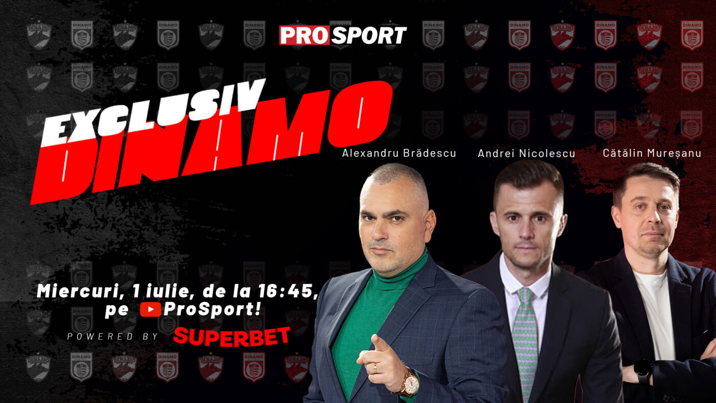 EXCLUSIV DINAMO EXCLUSIV DINAMO, azi de la 16:45. Ediție specială: Andrei Nicolescu vine în emisiune și anunță ce transferuri mai face Dinamo!