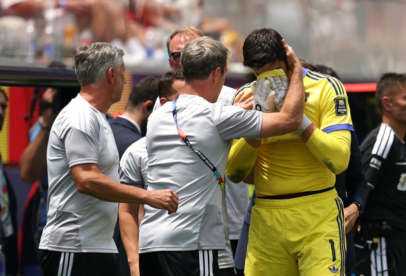 CM 2026 În lacrimi! Thibaut Courtois s-a accidentat și a început să plângă pentru că a fost schimbat în minutul 71 al meciului Spania – Belgia