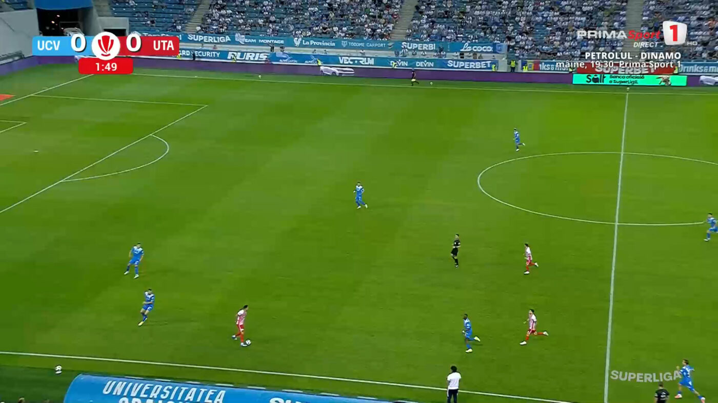 LIVE Universitatea Craiova – UTA 0-0, Live Text Online, în etapa 1 din Superliga. Nsimba are prima mare ocazie a meciului