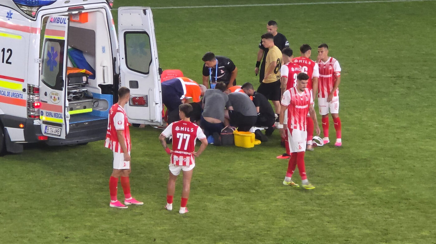 VIDEO Accidentare horror în Dinamo – FC Voluntari! Ambulanța a intrat pe teren