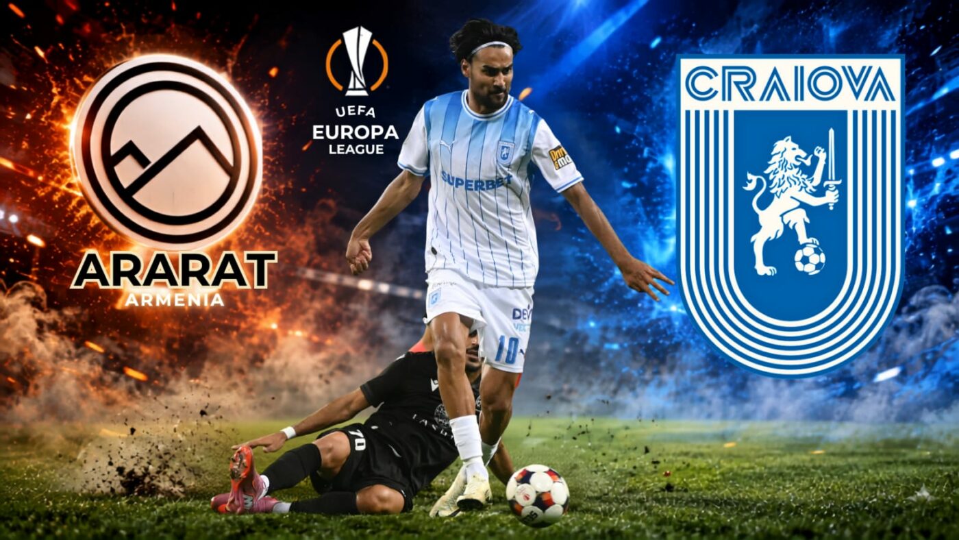 LIVEBLOG Ararat Armenia – Universitatea Craiova. Cum trăiești live partida decisivă din play-off Europa League care nu este transmisă la tv în România!