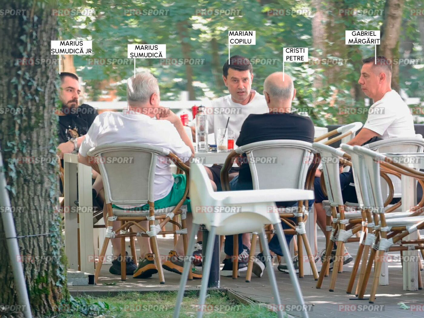 Imaginile zilei! Marius Șumudică s-a întâlnit cu Marian Copilu și staff-ul său în „fieful” lui Gigi Becali din București, după fuga de la Cluj. EXCLUSIV
