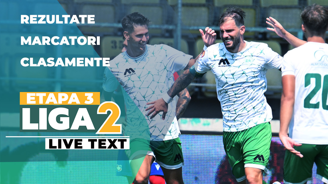Etapa 3 Liga 2 | Concordia, Slatina și Reșița câștigă și sunt singurele echipe cu 9 puncte! Știința Poli învinge în minutul 88, iar FC Bihor ratează victoria pe final