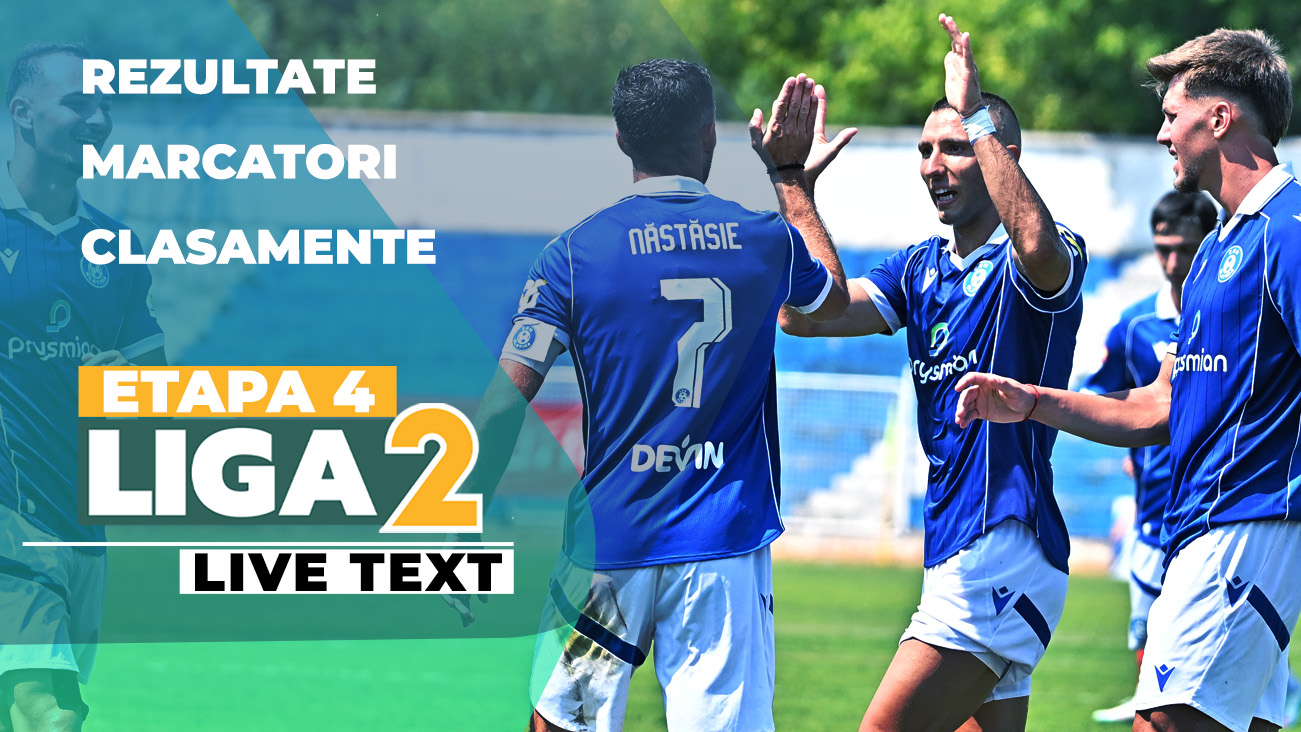 Etapa 4 Liga 2 | Toate cele șapte meciuri programate astăzi se dispută ACUM. La Chiajna are loc derby-ul rundei