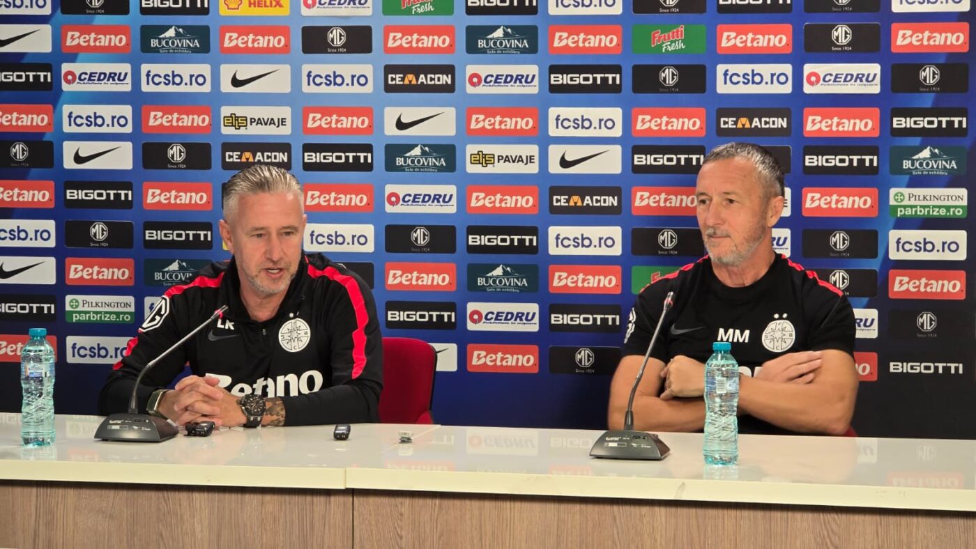 Conferința de prezentare a lui Laurențiu Reghecampf la FCSB. Noul antrenor a făcut planul pentru titlu: „Asta trebuie să facem!”
